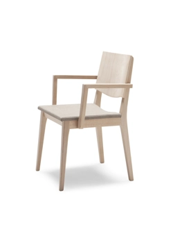 Maxim Upholstered Armrests Modern wooden chairs Origins 1971