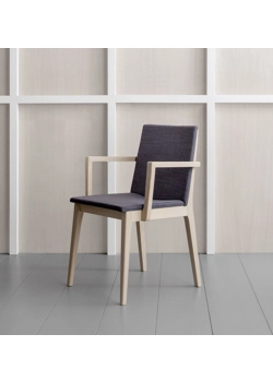 Maxim Full armrests Modern wooden chairs Origins 1971