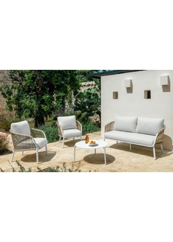 Set Abel (1 Sofa + 2 Living Armchair + 1 Coffe Table) Divani e poltrone da esterno Talenti