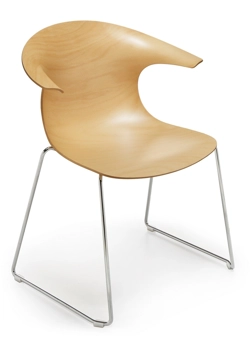 Loop 3D wood slitta Sedie in legno moderne Infiniti