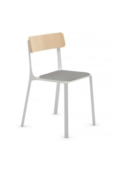 Ruelle Wooden Back Upholstered Panel Sedie in metallo Infiniti