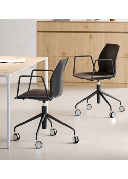 Kalea Braccioli - Girevole 4 Piedi con Ruote Sedie smart working Kastel