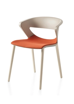Kicca - Gamba Legno Sedie in plastica di design Kastel