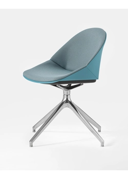 Kross - Girevole 4 Piedi Alluminio Lucido Sedie smart working Kastel