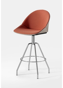 Kross Stool - Girevole 4 Gambe Cromato Sgabelli in plastica Kastel