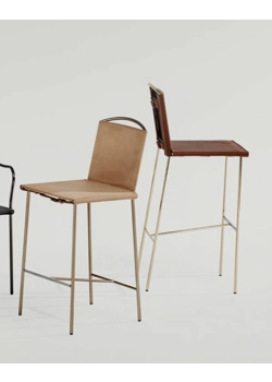 Rem Sgabello Sgabelli in cuoio Midj