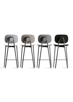 Tata Young Stool (seat and back in plastic or wood) Contract stools point