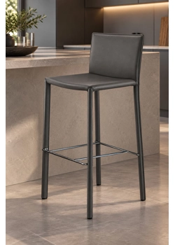 Jack Stools in leather and eco-leather Progetto Sedia