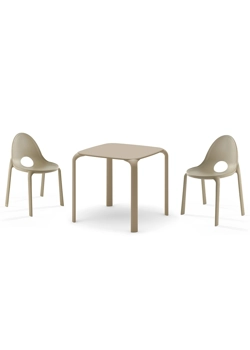 Set DROP - Tavolo + 4 sedie Esterno - cod. 244 Tavoli contract Progetto Sedia