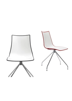 Zebra Bicolore trespolo Sedie da cucina Scab