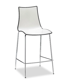 Zebra Bicolore H65 Sgabelli in plastica Scab