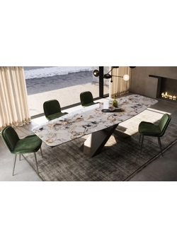 Gold 180x110 (230-280) - Piano a Botte Tavoli in ceramica Sedit
