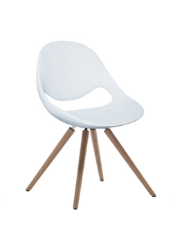 Little Moon Gambe Legno - Soft Touch Sedie in plastica di design Tonon