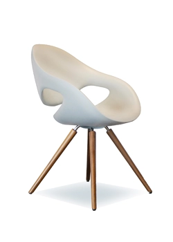 Moon Gambe Legno - Soft Touch Sedie in plastica di design Tonon
