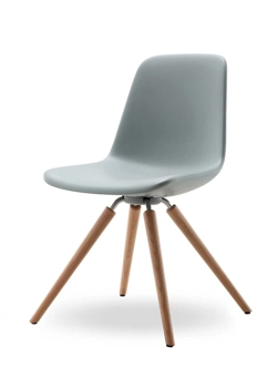 Step Soft Touch - Gamba legno Sedie in plastica di design Tonon