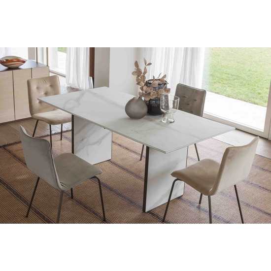 Magnum 180x90 (280) - Allunga con Continuità di Vena Tavoli in ceramica Altacom 1