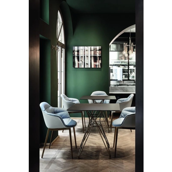 Mood braccioli imbottita acciaio Sedie in plastica di design Bontempi 7