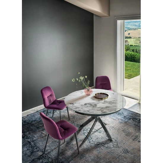 Chantal gambe coniche Sedie imbottite Bontempi 4