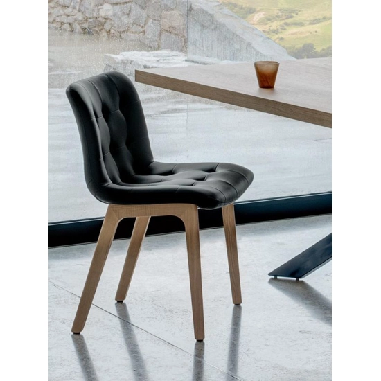 Kuga legs Wood Upholstered armchairs Bontempi 8