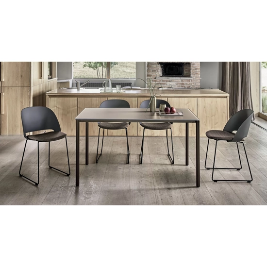 Steel pole Modern wooden chairs Bontempi 4