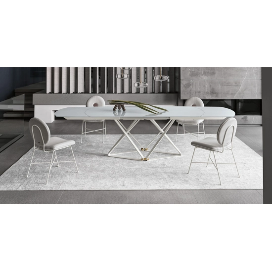 Delta 170x106 (210-250) in barrels Modern tables Bontempi