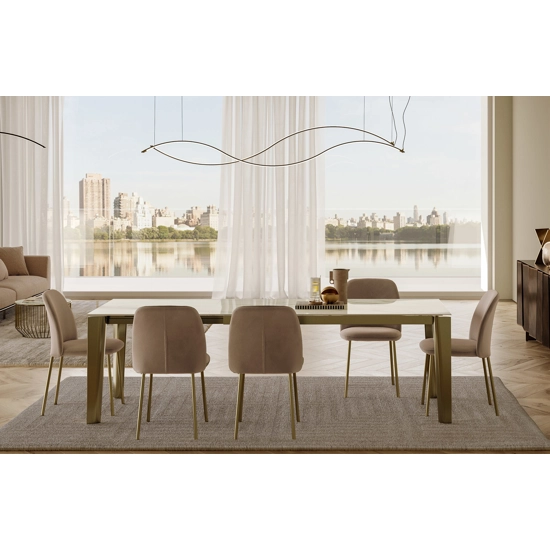 Etro 140x90 (220) - Piano Rettangolare Tavoli moderni Bontempi