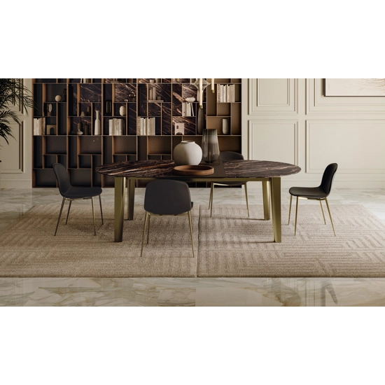 Etro 180x130 (240) - Piano Ovale Tavoli moderni Bontempi