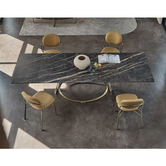 Louis 190x100 (240-290) - Piano Rettangolare Tavoli moderni Bontempi 3