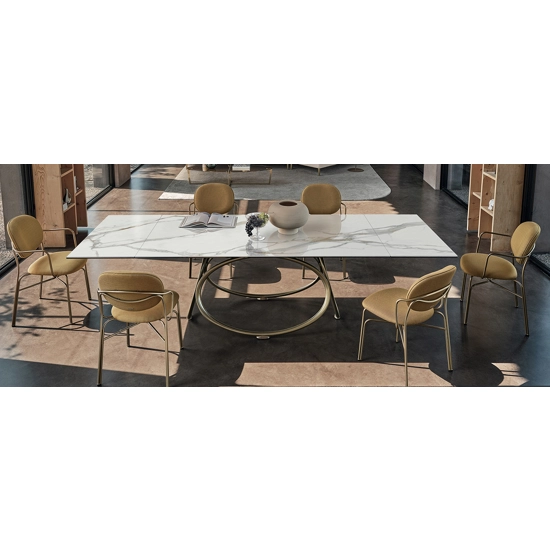 Louis 190x100 (240-290) - Piano Rettangolare Tavoli moderni Bontempi 4