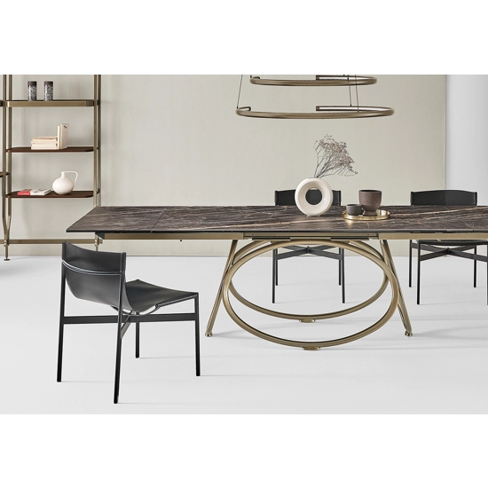 Louis 190x100 (240-290) - Piano Rettangolare Tavoli moderni Bontempi 5