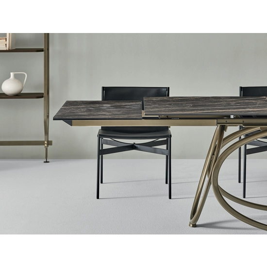 Louis 190x100 (240-290) - Piano Rettangolare Tavoli moderni Bontempi 7