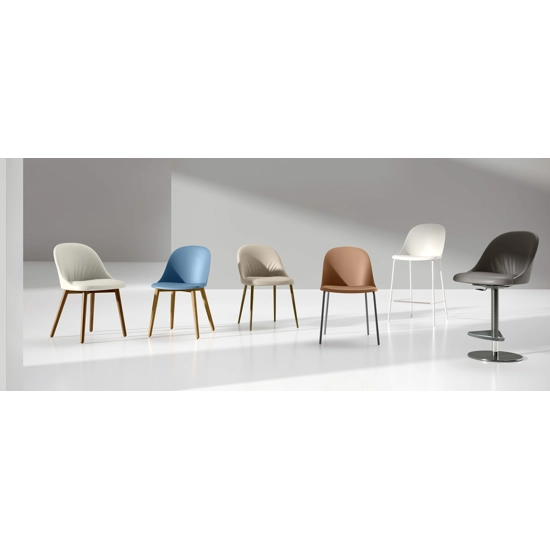 Sam - Gamba Legno Sedie in plastica di design Ingenia 1