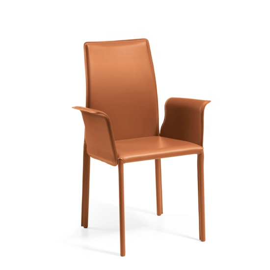 Agata High armrests Leather and eco-leather chairs Julia