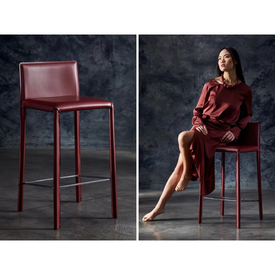 Agata Sgabello Sgabelli in pelle ed ecopelle Julia 5