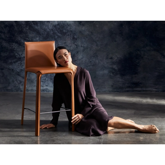 Jenia Stool Stools in leather and eco-leather Julia 2