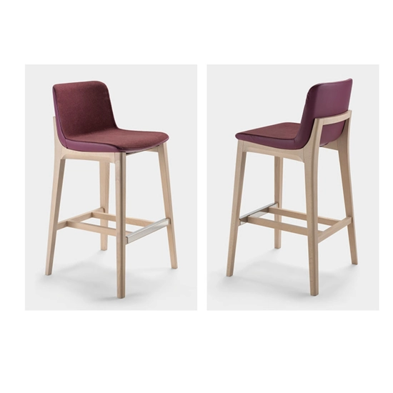 Amira Sgabello Legno Upholstered stools Progetto Sedia 1
