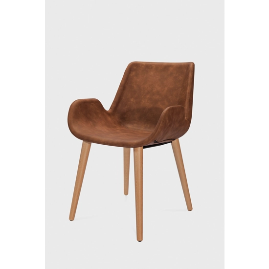 Easy Wood Leg Upholstered chairs Progetto Sedia