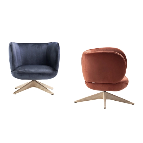 Beth Poltrona Lounge Legno Poltroncine imbottite Milani 1