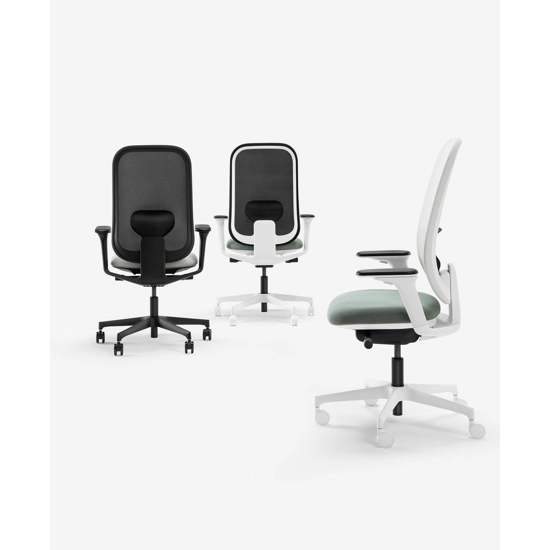 Evo Operativa Rete - Plastica Bianca Sedie direzionali per ufficio Milani