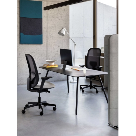 Evo Operatia Rete - Plastica Nera Sedie direzionali per ufficio Milani 3