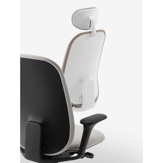 Evo Operativa Tappezzata - Plastica Nera Sedie direzionali per ufficio Milani 1