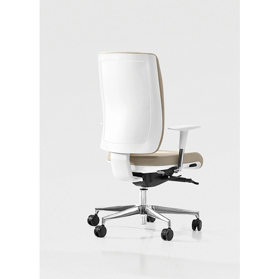 Upholstered Lex Operativa - White Structure Ergonomic office chairs Milani 1