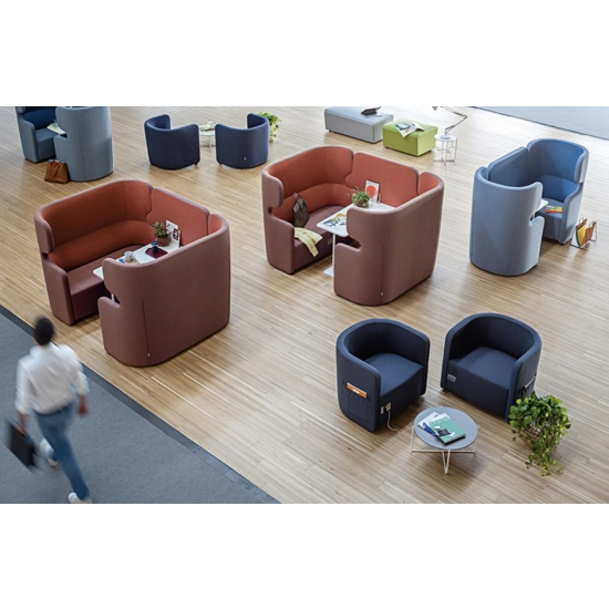 PEOPLE SET - 4-seater Acoustic Cell Sofas and benches Milani 3