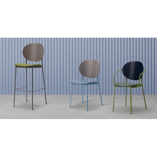 Coco Metallo - Imbottita Sedie in legno moderne Origins 1971 11