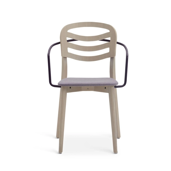 Farah Legno - Imbottita con Braccioli Sedie in legno moderne Origins 1971 1