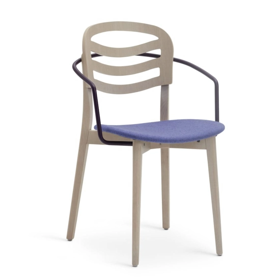 Farah Legno - Imbottita con Braccioli Sedie in legno moderne Origins 1971 6