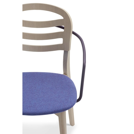 Farah Legno - Imbottita con Braccioli Sedie in legno moderne Origins 1971 9