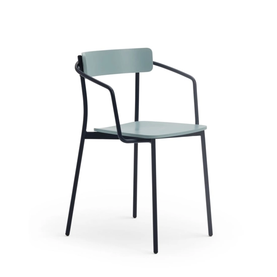 Kat Metallo con Braccioli Metal chairs Origins 1971 2