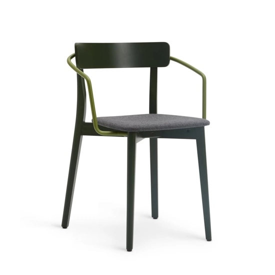 Kat Legno - Imbottita con Braccioli Modern wooden chairs Origins 1971 8