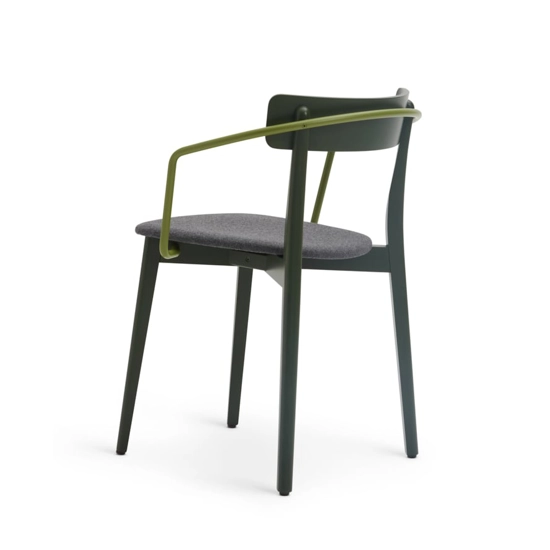 Kat Legno - Imbottita con Braccioli Modern wooden chairs Origins 1971 3